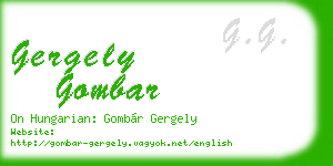 gergely gombar business card