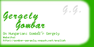 gergely gombar business card